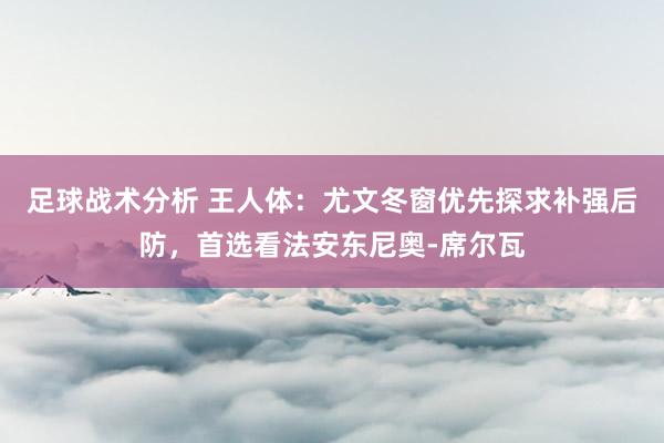 足球战术分析 王人体：尤文冬窗优先探求补强后防，首选看法安东尼奥-席尔瓦