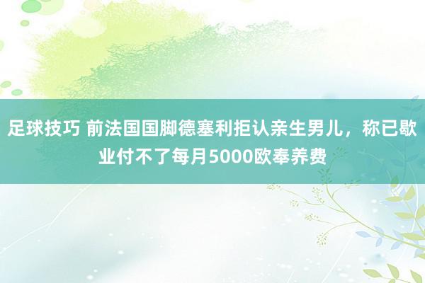 足球技巧 前法国国脚德塞利拒认亲生男儿，称已歇业付不了每月5000欧奉养费