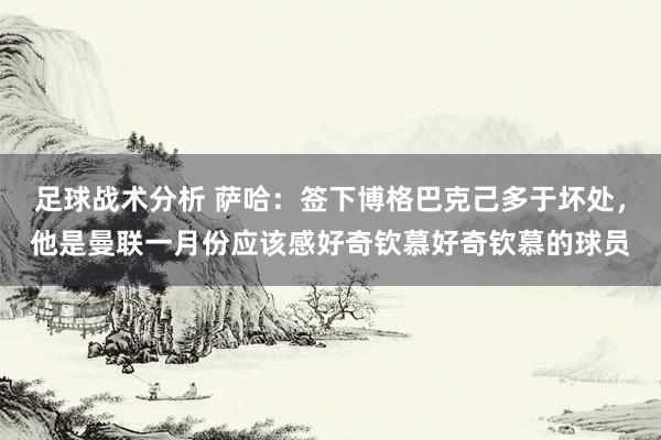 足球战术分析 萨哈：签下博格巴克己多于坏处，他是曼联一月份应该感好奇钦慕好奇钦慕的球员